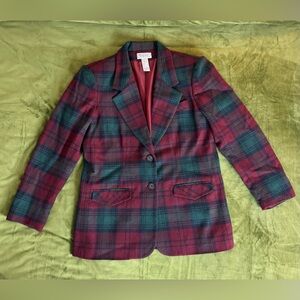 vintage Bridgewater Classics plaid blazer size 10 Great condition super cute!